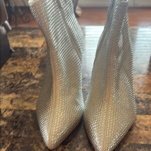 Silver Women's Ankle Boots